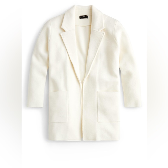 JCrew Sophie Open-Front Blazer Cream White - Picture 4 of 9